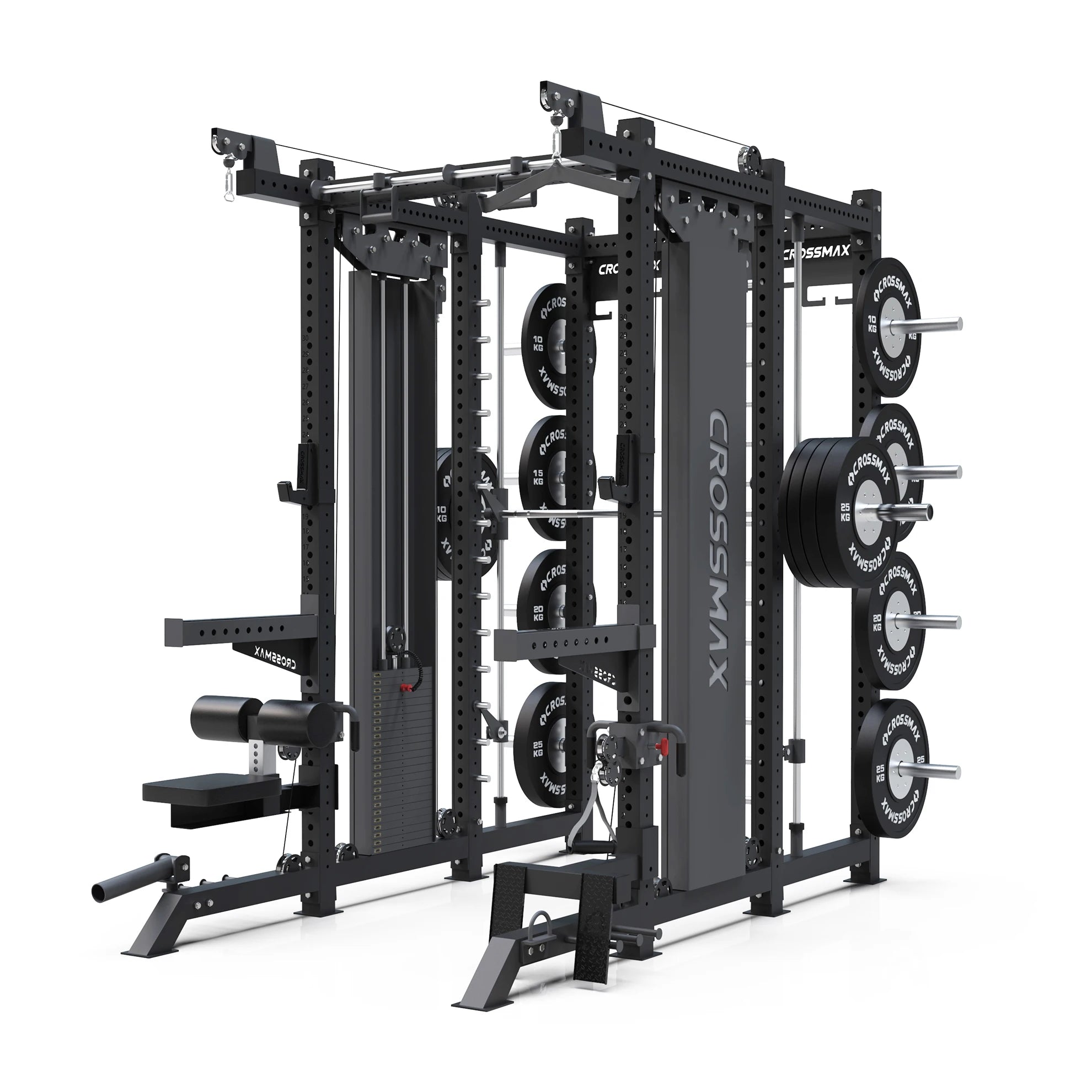 Commercial Fitness Gym Power Rack Crossmax Multi-Functional Trainer with Power Cage Smith Machine Steel Material