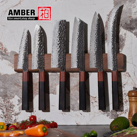 Amber Professional Wood Handle 67layers Vg10 High Carbon Japanese Damascus Steel sharp Kitchen Chef Knives Set