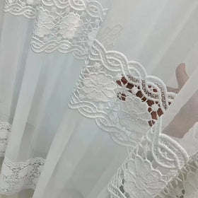 Ready Stock All Our Website Polyester Embroidered Sheer Curtain Window Curtain Fabric