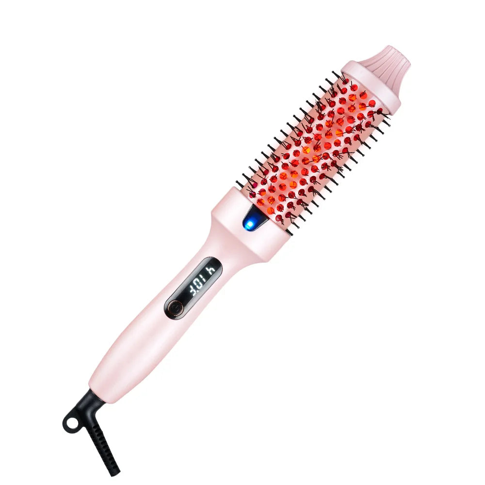 Professional Thermal Brush Heated Round Brush Infrared Negative Ion Hair Curler Straightener Hot Comb Blowout Hair Styling Brush