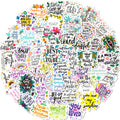 50pcs Inspirational Quotes Decals Positive Words Aesthetic Flower Motivational Sticker