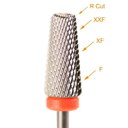 Super Quality Storage  5in1 Acrylic Silver Taper Safety Tungsten 5 in 1 Carbide Nail Drill Bit Manicure