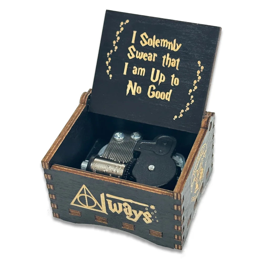 Customized Laser Engraved Wooden Music Box Wind-up Popular Gift with Personalized Music Design
