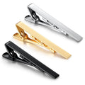 Simple Men Jewelry Brass Glossy Gold Simple Men Business Tie Clips Dress Shirts Tie Pin for Wedding Ceremony Gifts(MC014)