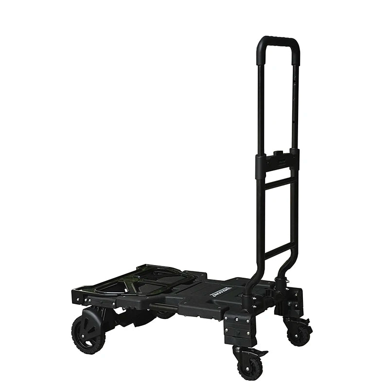LEADLOONG Heavy-Duty Portable Foldable Tool Cart with Collapsible Storage Basket Movable Design for Garage Workshop Organization