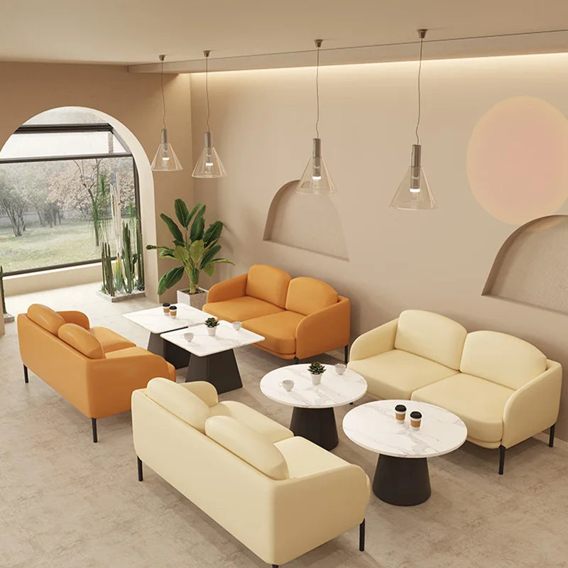 Creamy Coffee Shop Milk Tea Shop Dessert Shop Cake Shop Rest Area Meeting Reception Tables Chairs-Modern Design Hotel Dining