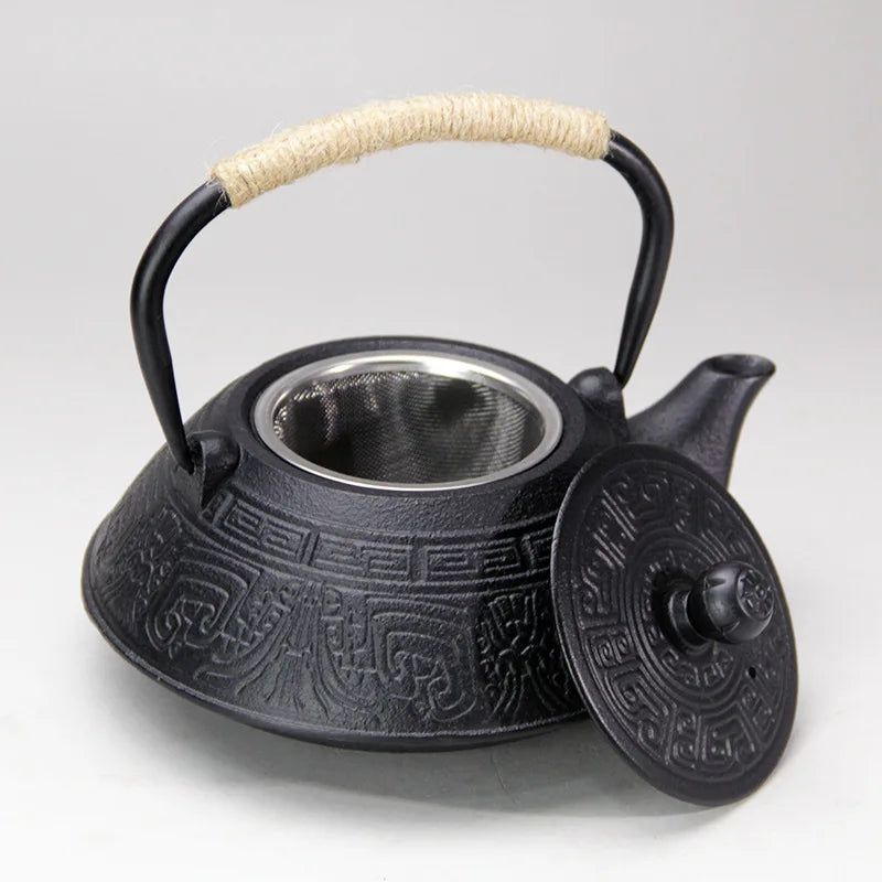 Modern Portable Japanese Cast Iron Tea Coffee Set Handmade Traditional Chinese Includes Stainless Steel Infuser Colorful Kettle