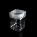 Factory square Dessert Plastic Container Round Jars Airtight Plastic Jars Food Grade Jar