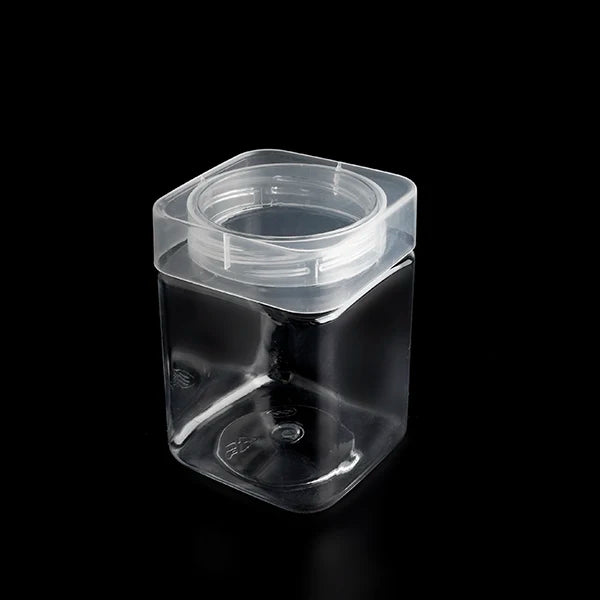 Factory square Dessert Plastic Container Round Jars Airtight Plastic Jars Food Grade Jar