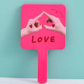 Wholesale Lovely Led Travel Makeup Mirror Professional Glitter Plastic Makeup Beaty Hand Mirror