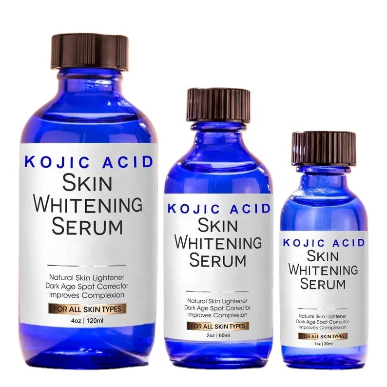OEM Face Skin Whitening Lightening Brightening Serum With Kojic Acid Arbutin Niacinamide MAP Vitamin C Hyaluronic Acid