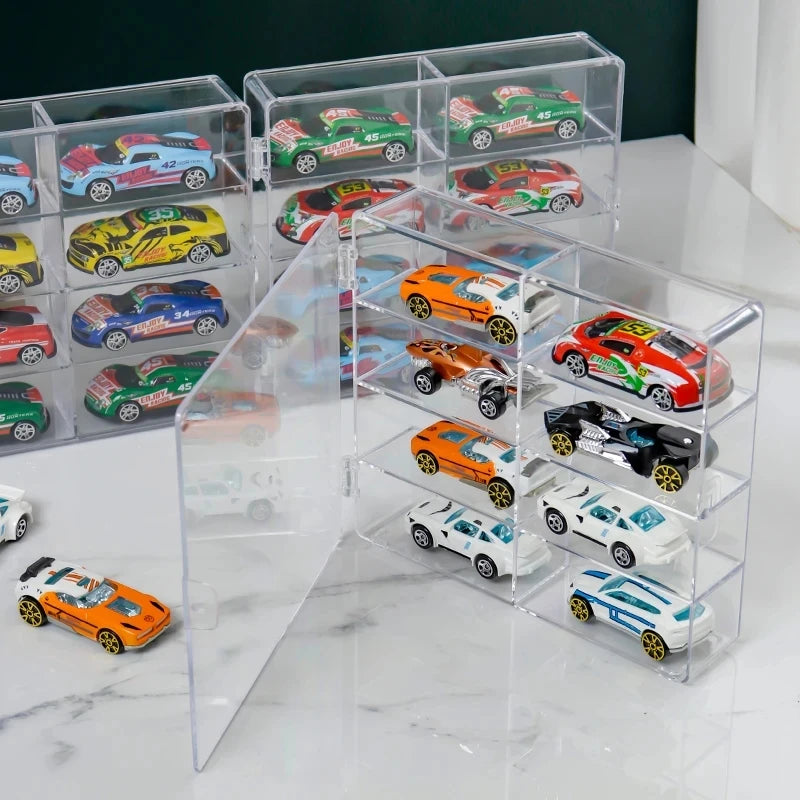 Toy Car Model Display Stand Transparent Storage Box Display Toy Stackable Hot Wheel Dustproof Display Protection Box