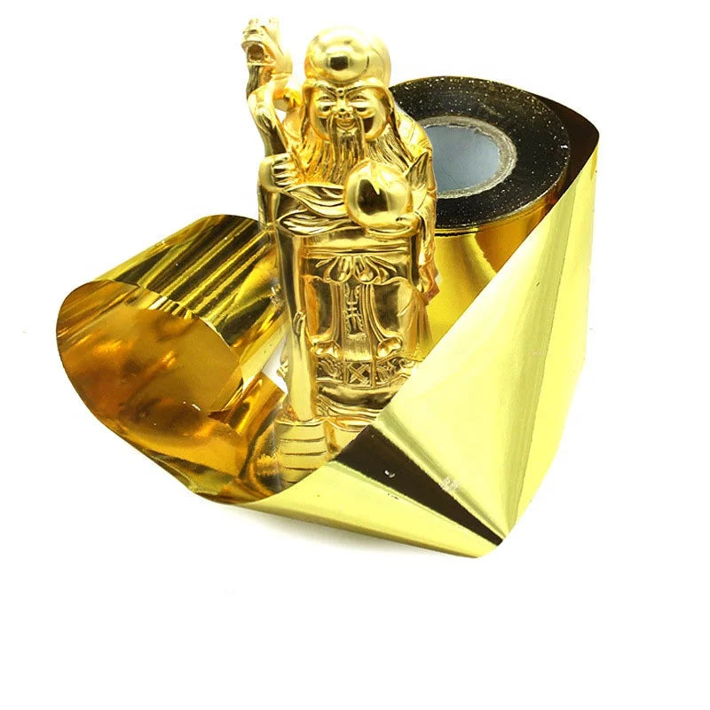 High Quality Gilding Gold Leaf Foil Roll 4/8cm Sheets Rolling Paper for Crafts Decoration