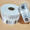 Custom Eco-Friendly Printed Labels Clothing Garment White Soft Cotton Ribbon Nylon Taffeta Satin Wash Care Label