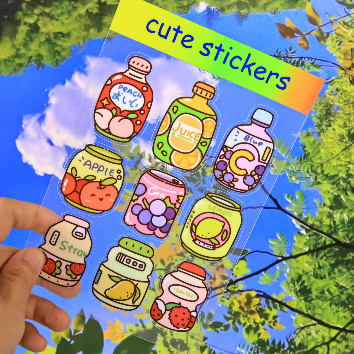 Personalized Cartoon Clear Die Cut Sticker Holographic Vinyl Stickers Custom Kiss Cut Sticker Sheet