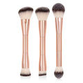 Double Head Foundation Make-up Nose Shadow Brush Contouring Blending Dual Ended Makeup Brush Aluminum Double Ended Makeup Brush