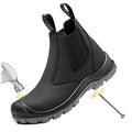 JIANKUN CE Leather Steel Toe Waterproof Breathable Safety Security Boots Work Protective Non slip High Cut Shoes for Winter