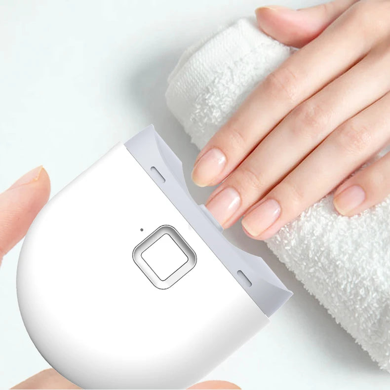 USB Rechargeable Electric Automatic Nail Clippers Easy to Use Plastic Nail Cutters with Lights for Fingers