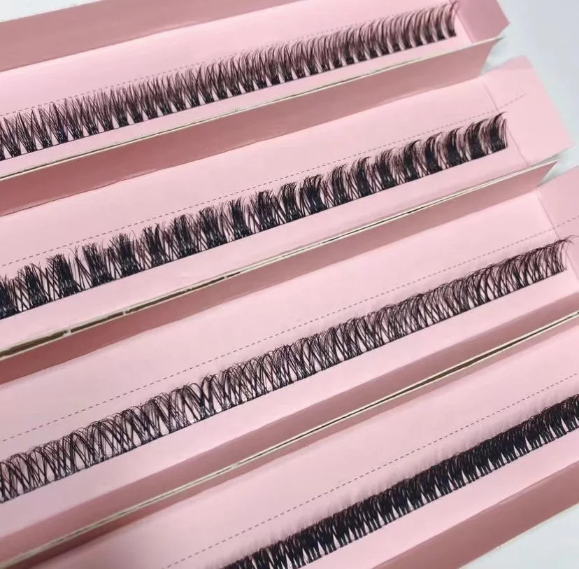 DIY Individual Eyelash Extensions Precut Strips  Ribbon Lashes Pieces Lash Faux Mink C D Curl  Diy Segmented Lash Extension Kit