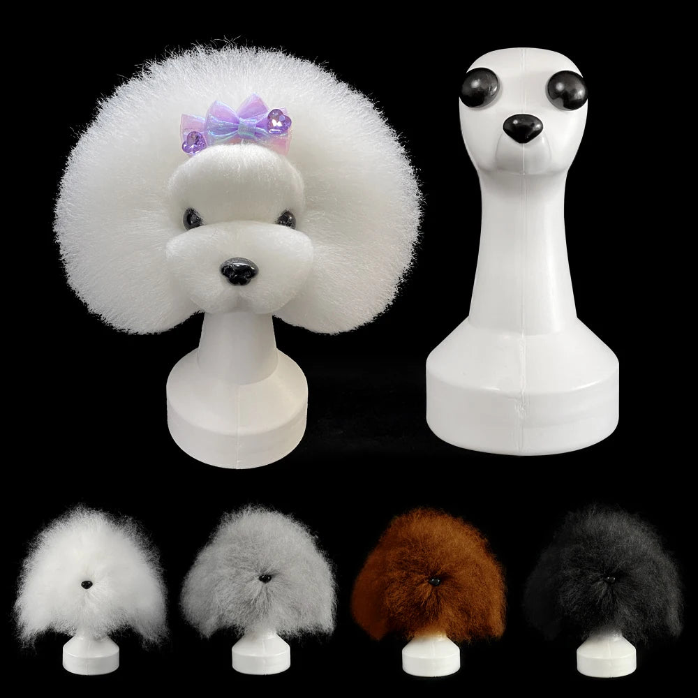 Teddy Dog Head Model Dog Practice Teddy Model Pet Beauty School Practice Skeleton must Be Used with False Hair