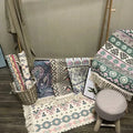 Indoor Boho Carpet Hand Woven Cotton Weave Flat Machine Made Washable Area Rug for Living Room Floor Mat