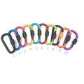 QXMOVING 8cm Mini Aluminum D Ring Carabiner Hook Strong Portable for Outdoor Adventure Survival Camping Made Aluminum Alloy