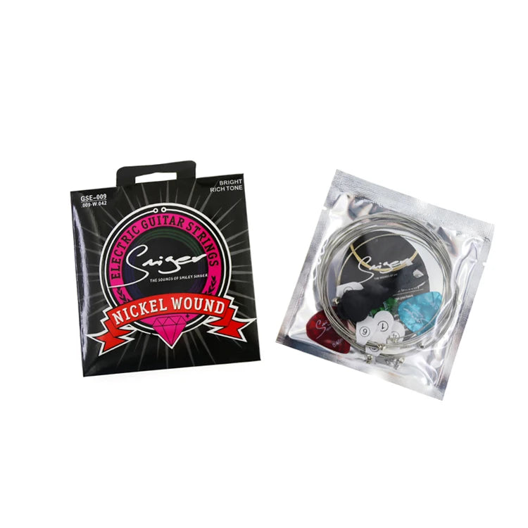 E-shop Hot Sale Custom Musical Instruments Accessory Bundle Different Gauge Electric Guitar Strings Set Stock Wholesale & OEM
