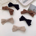 MIO Corduroy Bowknot Hairpin Duckbill Japanese Style Simple Side Clip Bowtie Korean Girls Lady Clips for Hair Daily Accessories