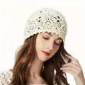 Wholesale Comfortable Soft Crochet Winter Hat Baggy Vintage Slouchy Beanie for Women Handmade Vintage Hollow Design for Travel