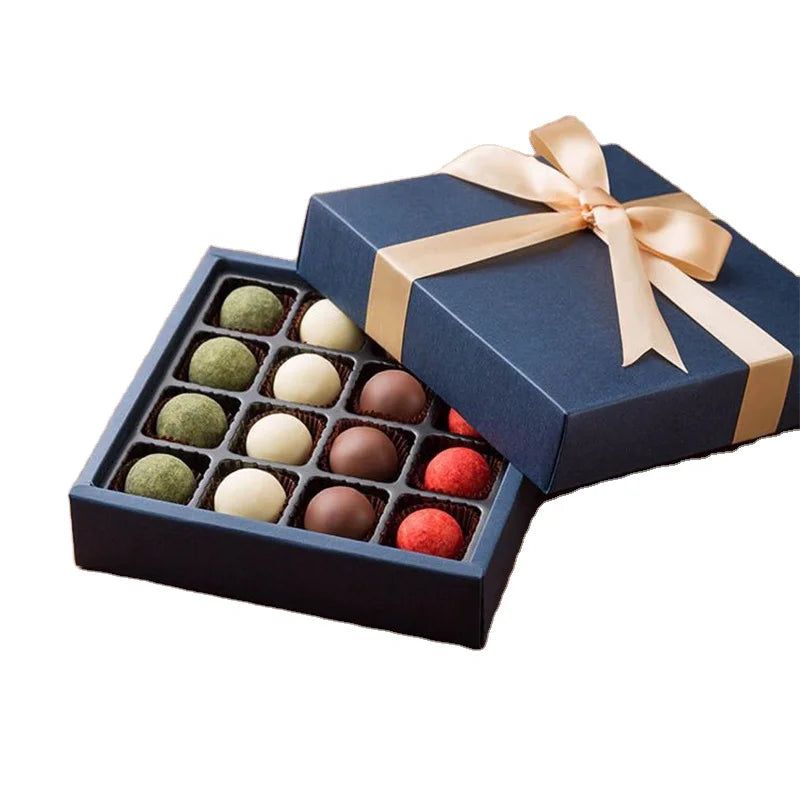 Ribbon Bow With Elastic Loop for Chocolate Box Date Custom Ramadan Gift Luxury Box Chocolate Packaging