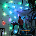 Geometric Shape DIY Mix Colors Changing Rgb Led Hexagonal Lighting for the Gym