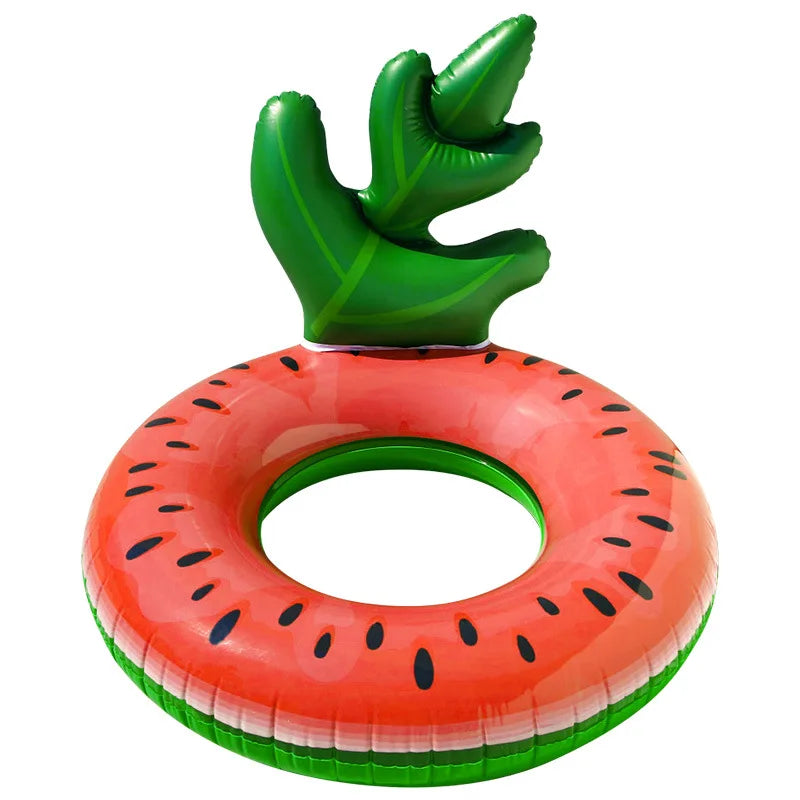 New Design Inflatable Lemon Tree Pineapple Waterlemon Avocado Fruit Swim Ring for Adults and Kids