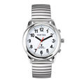 Clear and Loud English Talking Atomic Watch for Men One Touch Time Stainless Steel  Elderly Visually Impaired and Blind