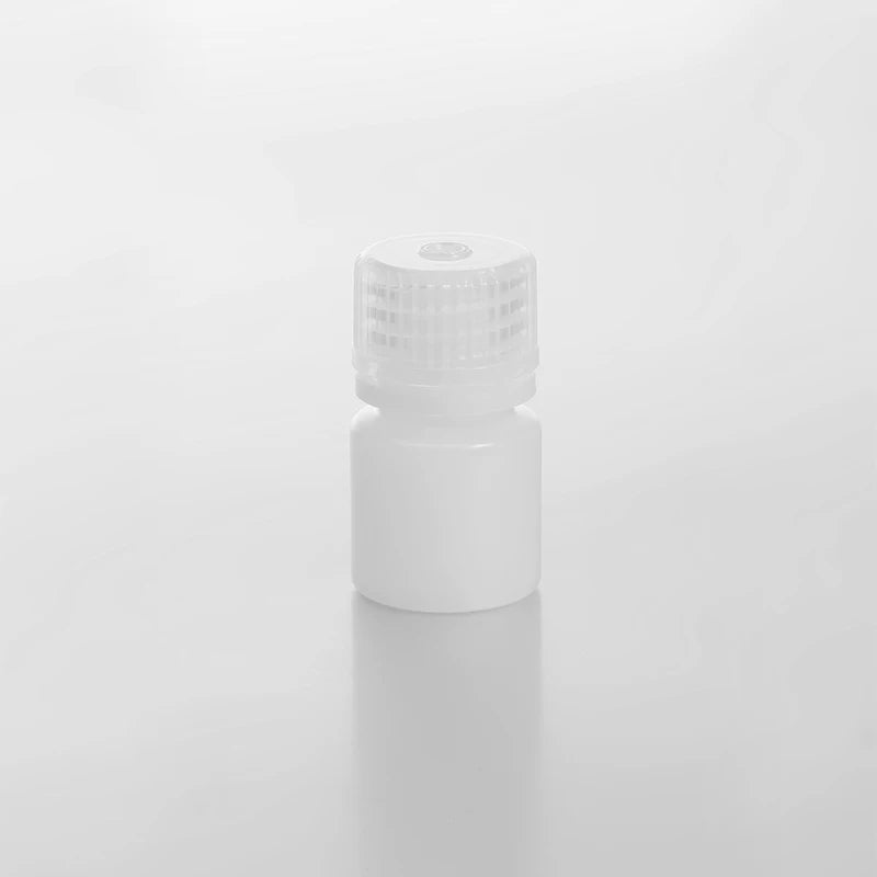JSBIO 8ml 0.27oz HDPE Milky-white Translucent Cylindrical Wide Mouth Lab Sample Leakproof Screw Cap Chemical Reagent Bottles