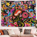 Psychedelic Mushroom Contemporary Wall Tapestry Divination Psychic Hanging Cute Room Magic Tapestries Art Home Decor Cotton