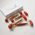 HY 2025 Hot Selling 100% Natural Red jasper Guasha Jade Neck Crafts Face Roller