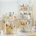OWNSWING Rotating Makeup Organizer for Vanity 360 Spinning Skincare Organizers Holder Make up Cosmetic Organizer for Bathroom