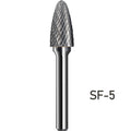 SF-5 Double Cut Carbide Burr 1/4" Shank Metal Polishing Drilling Grinding Engraving Bit Solid Rotary File Grinder Burr Tools