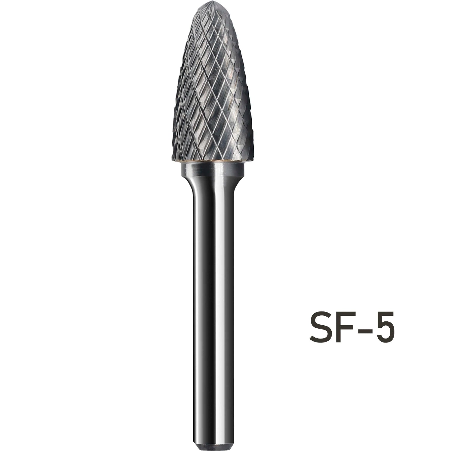 SF-5 Double Cut Carbide Burr 1/4" Shank Metal Polishing Drilling Grinding Engraving Bit Solid Rotary File Grinder Burr Tools