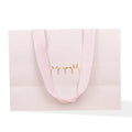 Exquisite Pink Color Customized With Logo Design Gift Cloth Packaging Art Paper Bag/white Card Board Paper Bags