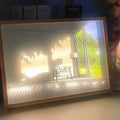 3D Acrylic Impressionist Still Life LED Light Painting Wall Art Eco-friendly Canvas Support Base USB Plug Dimming Illuminated