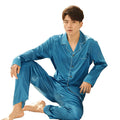 Factory Wholesale Pajamas Toddler Two Piece Pajama Set 100% Satin Silk Custom Luxury Men Pajamas
