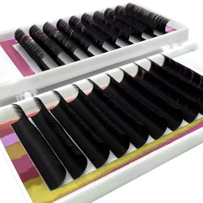 Wholesale Price J B C CC D DD L Korean Pbt Fiber Silk Mink Eyelashes Extension
