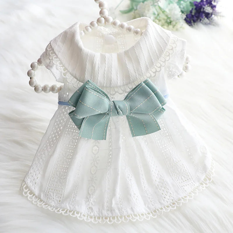 Wholesale High Quality Elegant Cotton Girl Dog Clothes Luxury