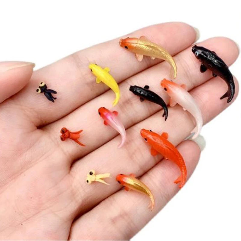 Soft PVC Goldfish Models Epoxy Filling Material Ocean Resin 3D Mini Fish Koi