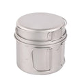 Camping Titanium Pots Pans 900ml+350ml Ultralight Foldable Handle Pot and Pan Set