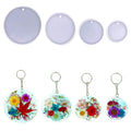 Early Riser DIY Round Crystal Epoxy Keychain Silicone Mold Can Be Used for Making Keychain Pendant Necklace Earrings Bag Pendant