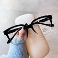 Lbashades New Designer Optical Glasses Frames Square Oversize Tr90 Blue Light Black Clear Vintage Decorative PC Frame Diamond