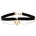 Baroque Lovely Choker Collarbone Chain Female Gold Heart Hollow Velvet Chain Collar Necklace Gifts for Women to My Daughter