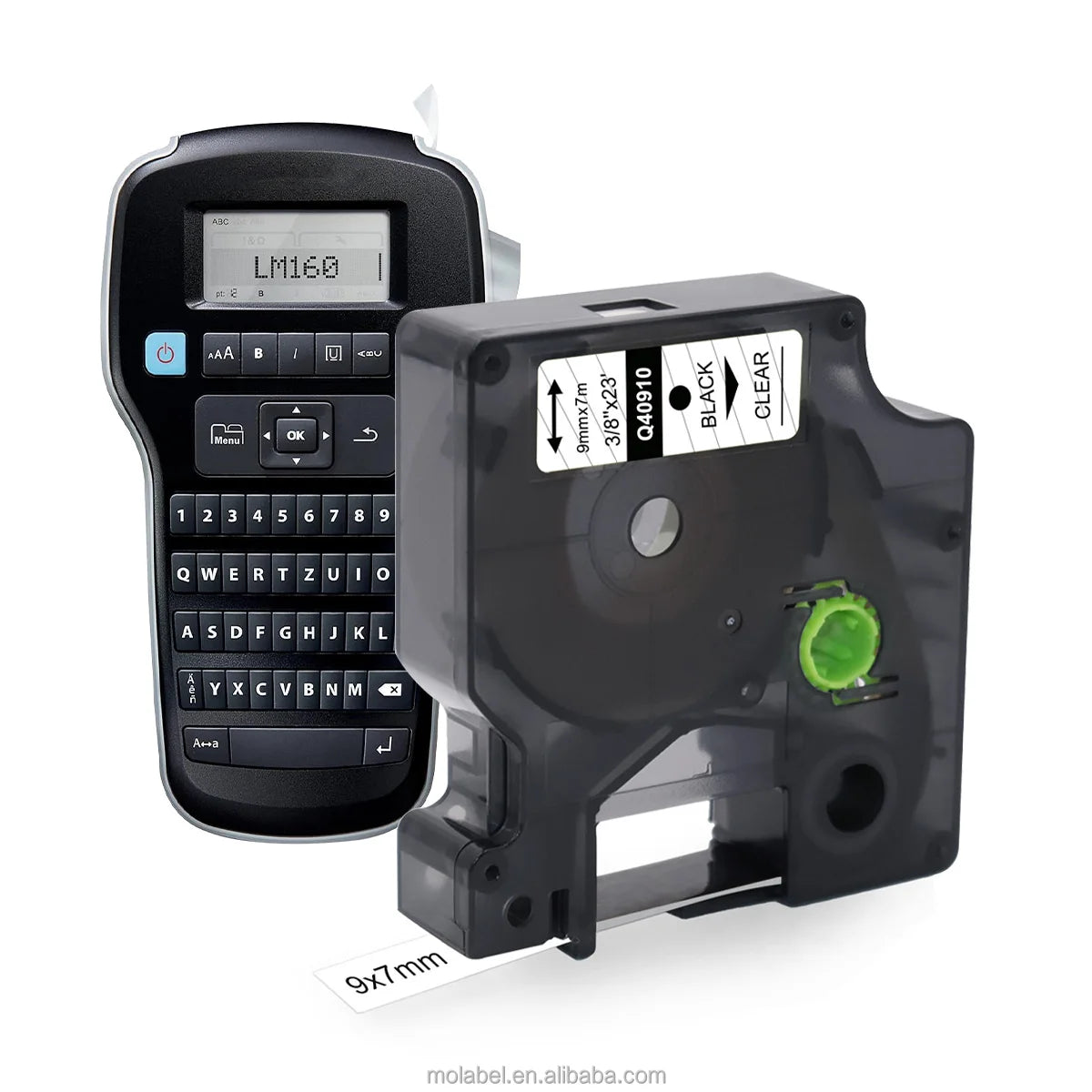Compatible Dymo 40910 9mm Black on Clear Label Tape Transparent Replacement Label Tape for Dymo Label Maker